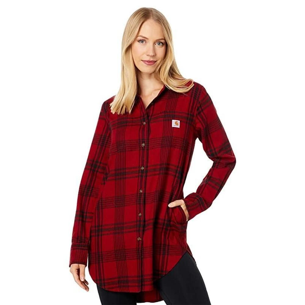 Women's Carhartt Rugged Flex Relaxed Fit Midweight Flannel Plaid Tunic